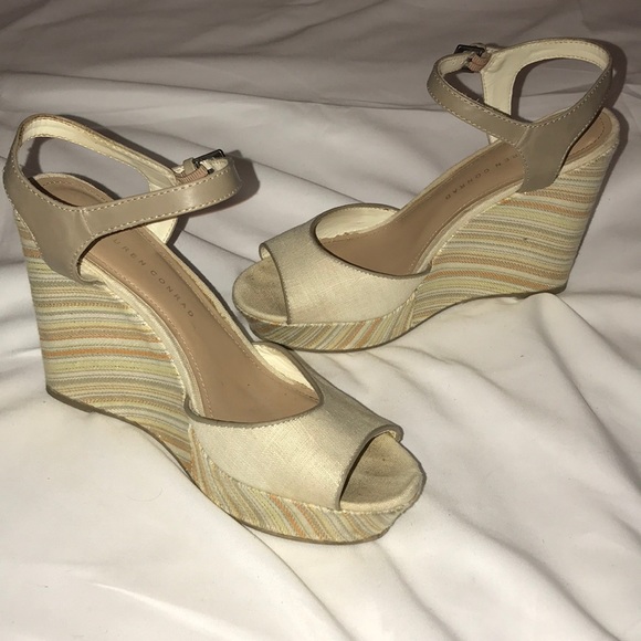 Lauren Conrad Dakota Natural Platform Wedge 8.5 - Picture 2 of 8